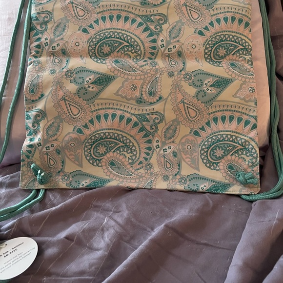 Initials, inc. Back Sac in aqua paisley print - Picture 5 of 5